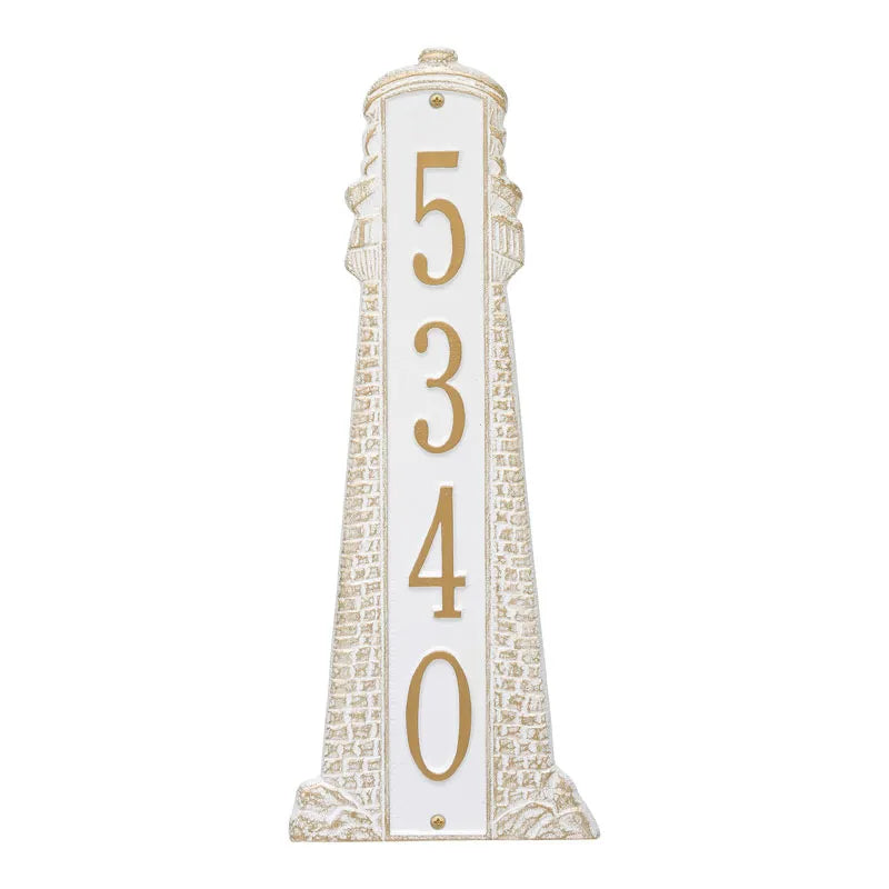 Whitehall Products Personalized Lighthouse Vertical Wall Plaque One Line