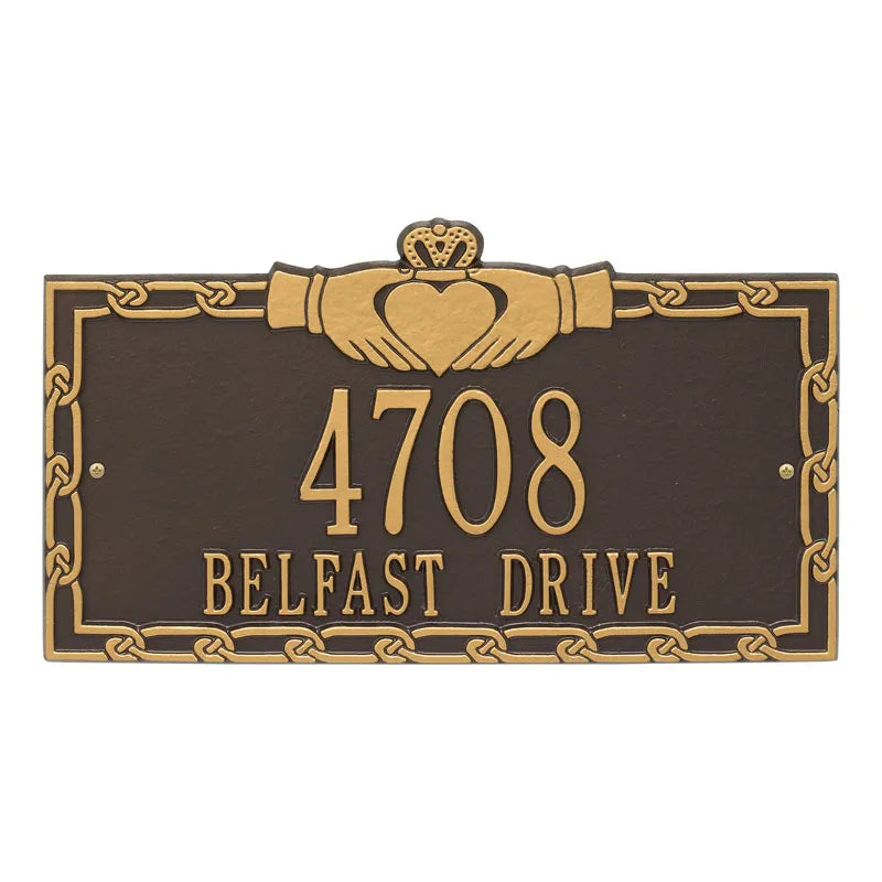 Whitehall Products Claddagh Address Plaque Two Lines