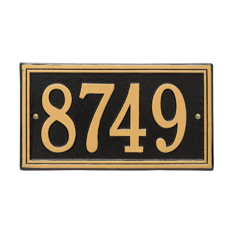 Whitehall Products Double Line Plaque One Line Black/gold