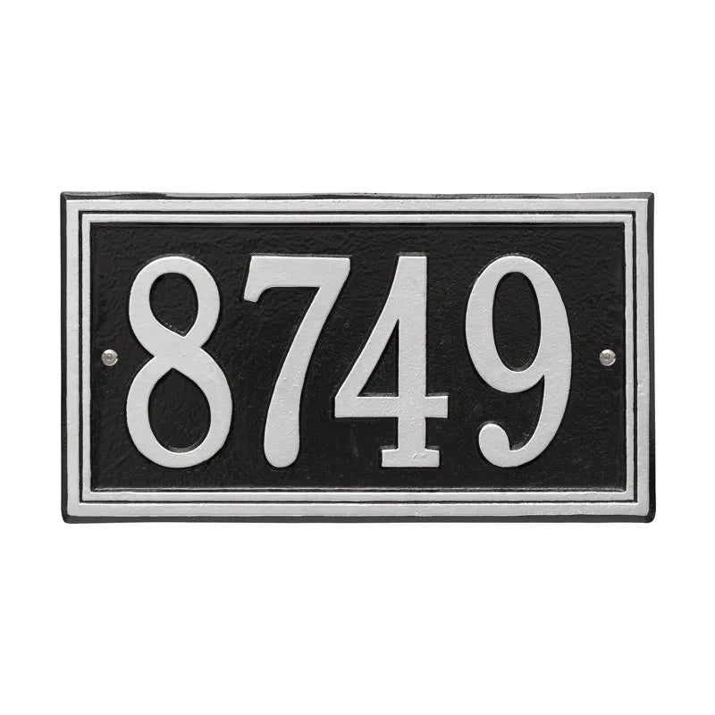 Whitehall Products Double Line Plaque One Line Black/silver