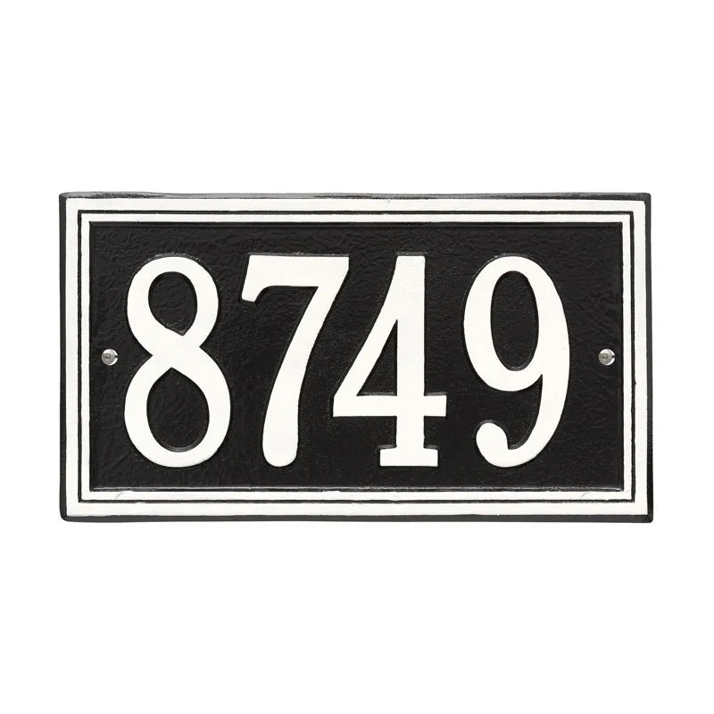Whitehall Products Double Line Plaque One Line Black/white