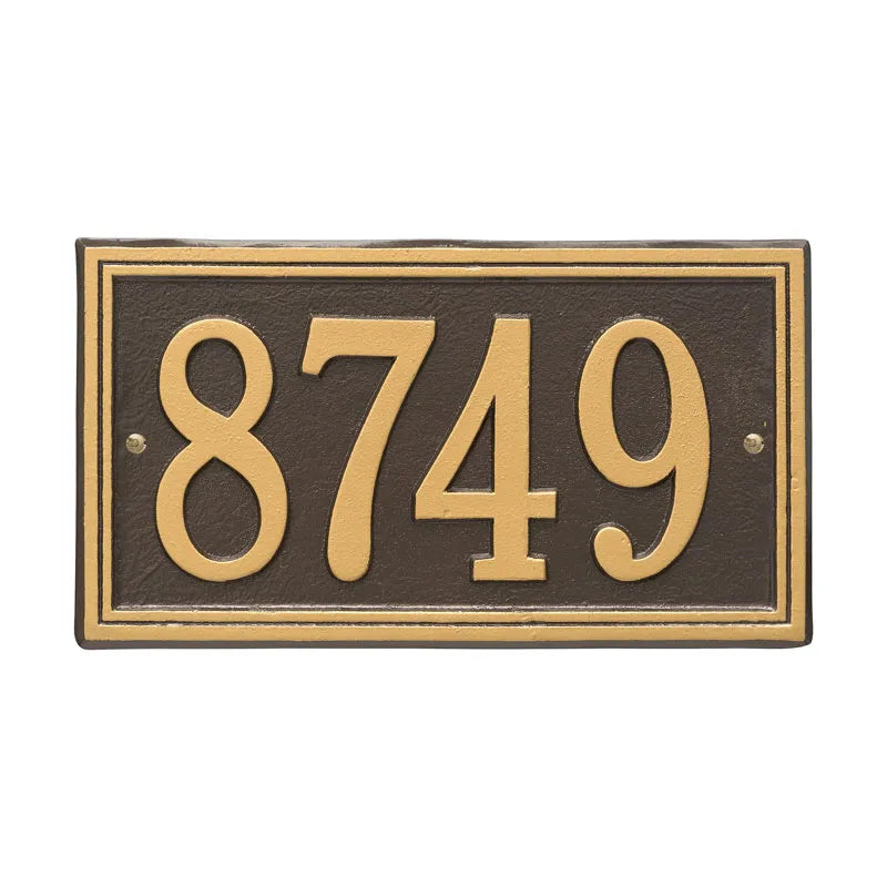 Whitehall Products Double Line Plaque One Line Bronze/gold