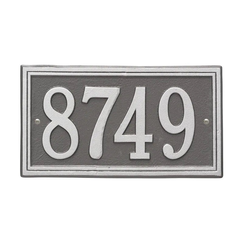 Whitehall Products Double Line Plaque One Line Pewter Silver