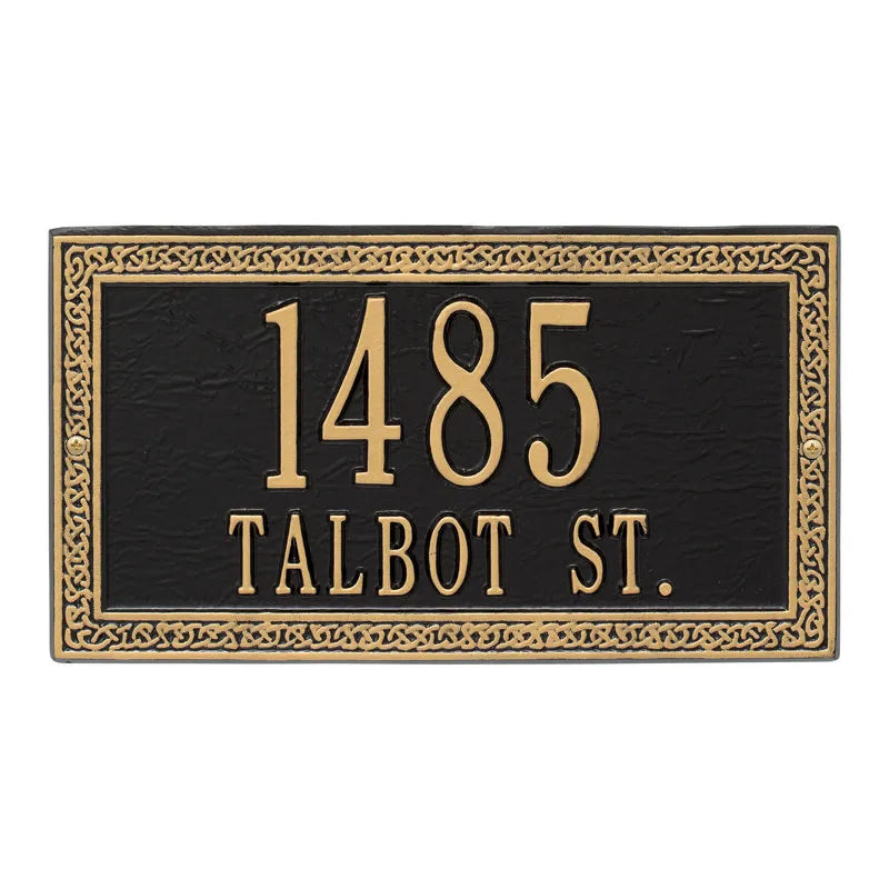Whitehall Products Celtic Cornerstone Plaque Two Lines Green/gold