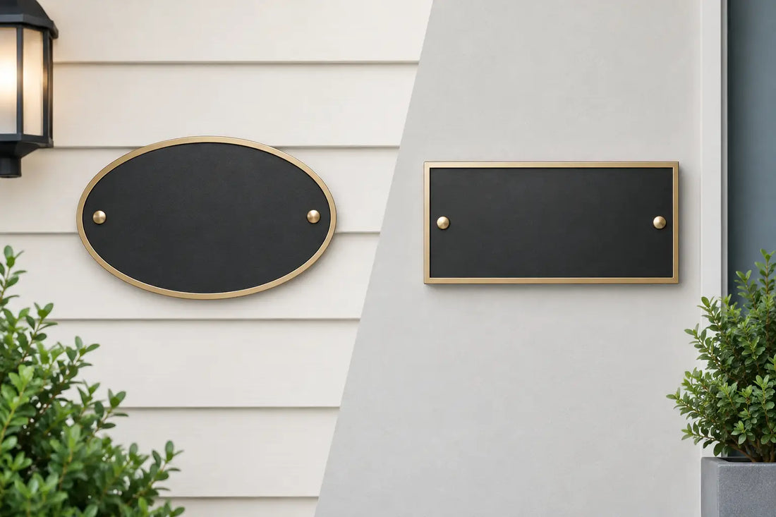 Oval Versus Rectangular House Plaques Compared
