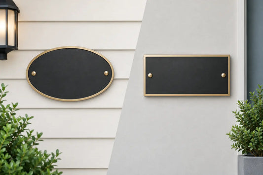 Oval Versus Rectangular House Plaques Compared