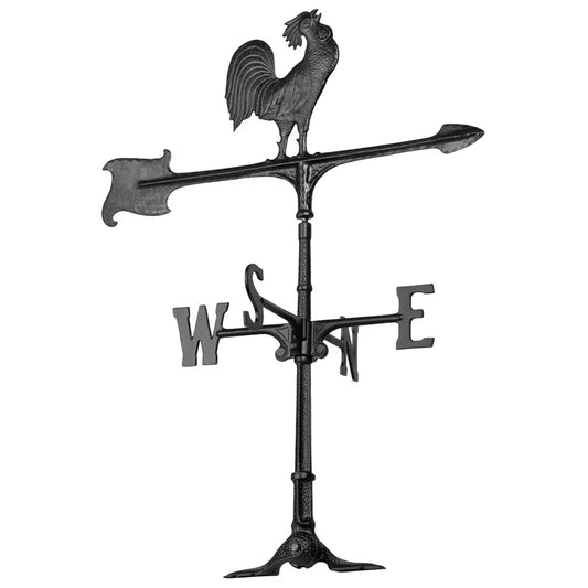 Whitehall 30" Rooster Accent Weathervane - Black