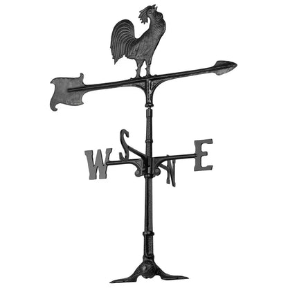 Whitehall 30" Rooster Accent Weathervane - Black