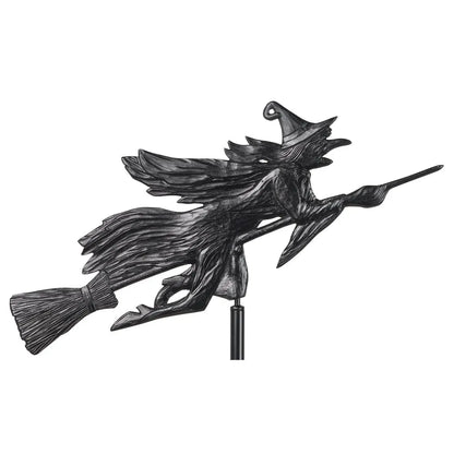 Whitehall Flying Witch Garden Weathervane - Black