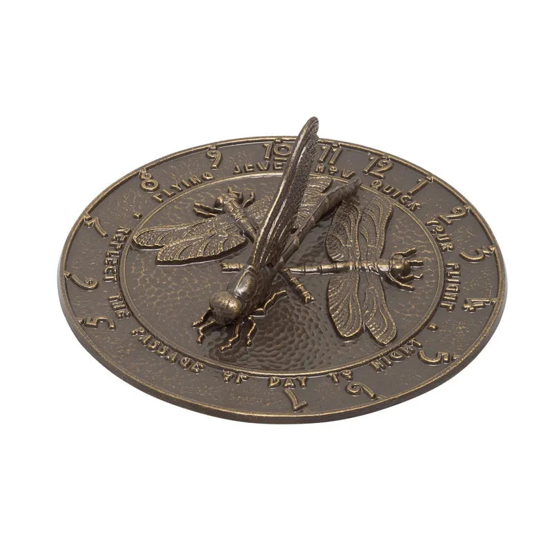 Whitehall Products Dragonfly Sundial - French Bronze Finish