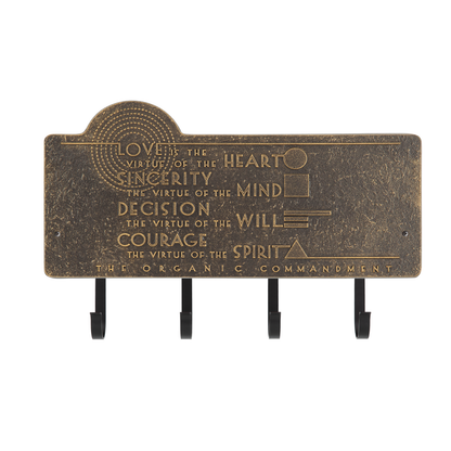Frank Lloyd Wright Organic Commandments - Four Hook Plaque
