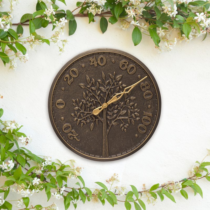 Whitehall Tree of Life 16″ Indoor Outdoor Wall Thermometer