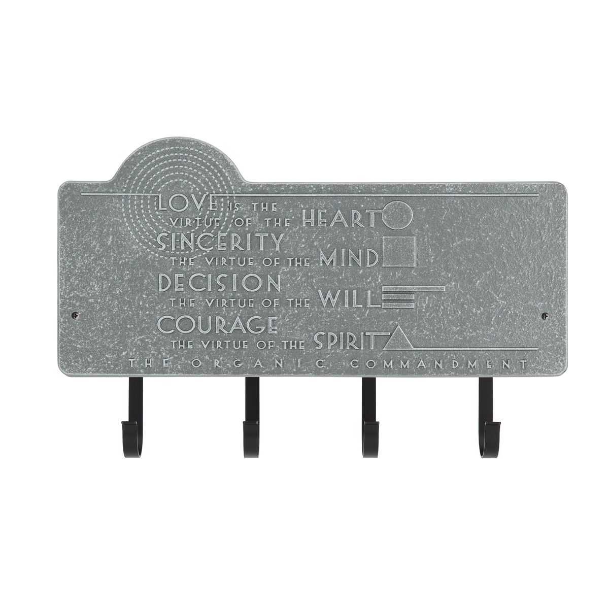 Frank Lloyd Wright Organic Commandments - Four Hook Plaque