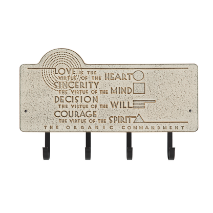 Frank Lloyd Wright Organic Commandments - Four Hook Plaque