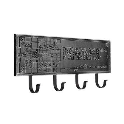 Frank Lloyd Wright Water Lilies Study Nature - Four Hook Plaque
