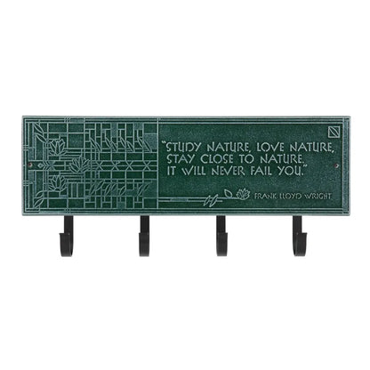 Frank Lloyd Wright Water Lilies Study Nature - Four Hook Plaque