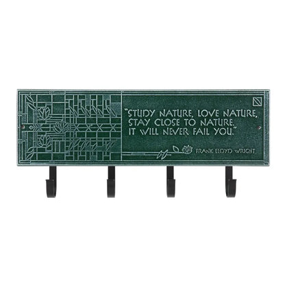 Frank Lloyd Wright Water Lilies Study Nature - Four Hook Plaque