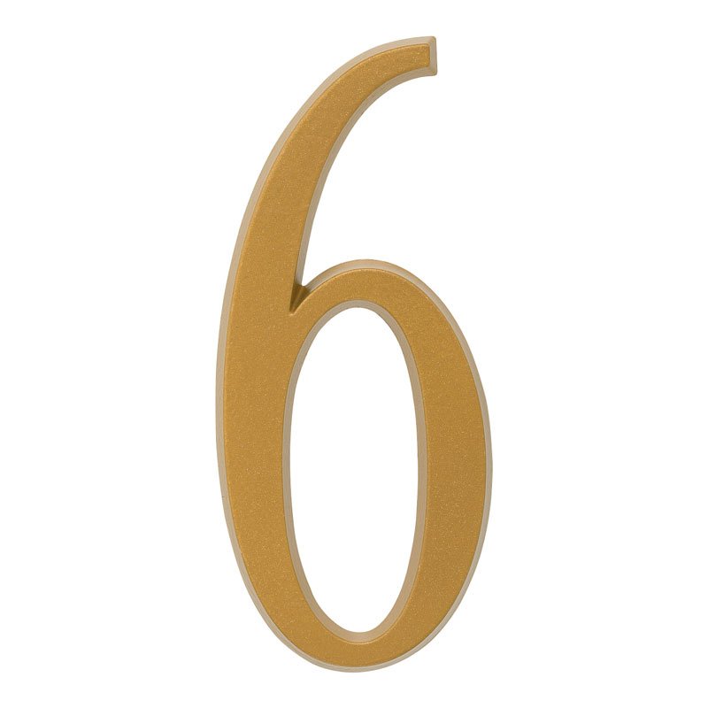 Whitehall Products Address Numbers Satin Brass 6