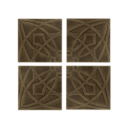 Frank Lloyd Wright Luxfer Prism - 8" x 8" Tile Plaques Set of Four