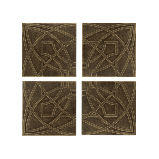 Frank Lloyd Wright Luxfer Prism - 8" x 8" Tile Plaques Set of Four