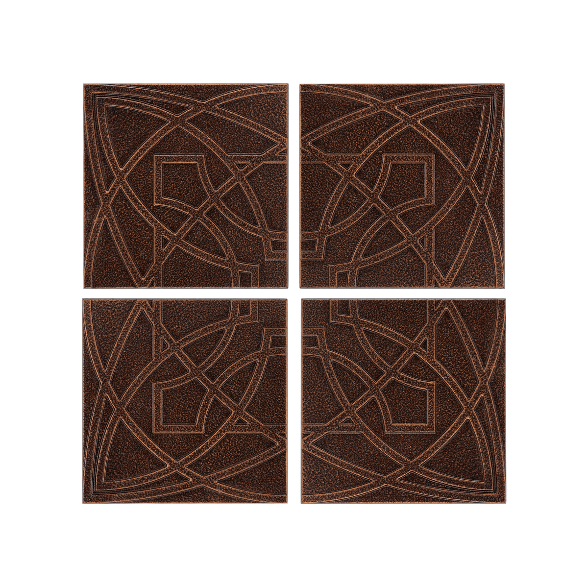 Frank Lloyd Wright Luxfer Prism - 8" x 8" Tile Plaques Set of Four