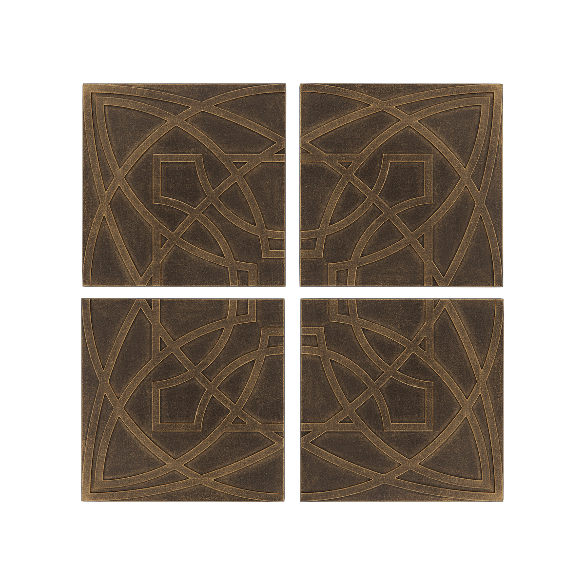 Frank Lloyd Wright Luxfer Prism - 8" x 8" Tile Plaques Set of Four