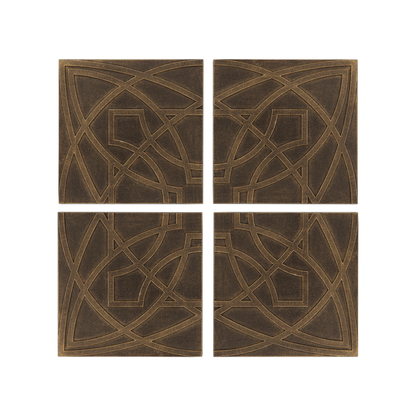 Frank Lloyd Wright Luxfer Prism - 8" x 8" Tile Plaques Set of Four