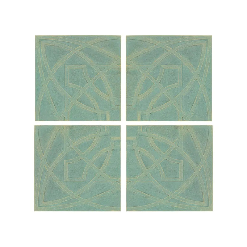 Frank Lloyd Wright Luxfer Prism - 8" x 8" Tile Plaques Set of Four