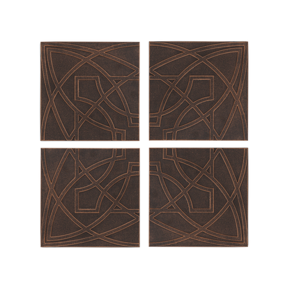 Frank Lloyd Wright Luxfer Prism - 8" x 8" Tile Plaques Set of Four