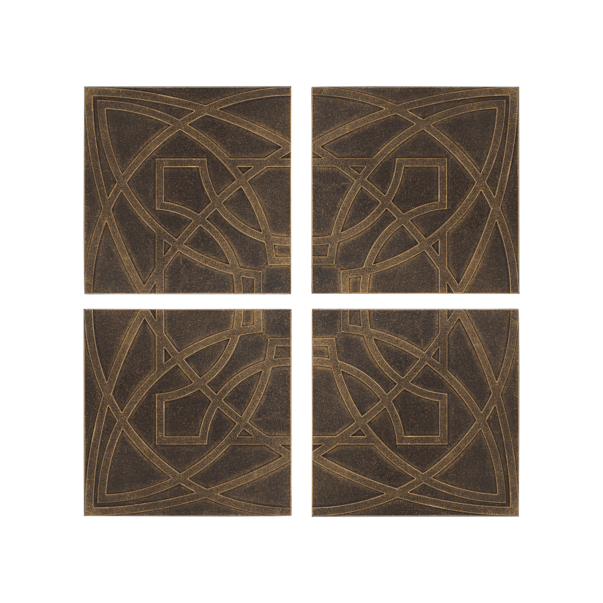 Frank Lloyd Wright Luxfer Prism - 8" x 8" Tile Plaques Set of Four