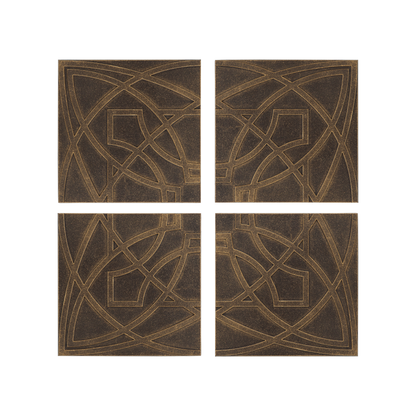 Frank Lloyd Wright Luxfer Prism - 8" x 8" Tile Plaques Set of Four