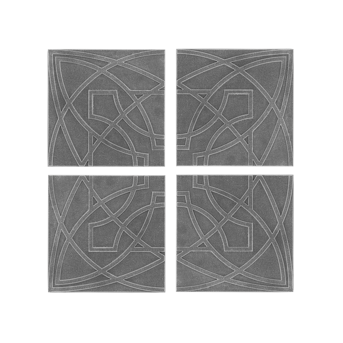 Frank Lloyd Wright Luxfer Prism - 8" x 8" Tile Plaques Set of Four