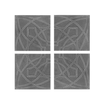 Frank Lloyd Wright Luxfer Prism - 8" x 8" Tile Plaques Set of Four