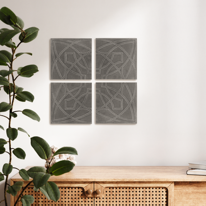 Frank Lloyd Wright Luxfer Prism - 8" x 8" Tile Plaques Set of Four