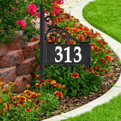 Whitehall Products Nite Bright Acanthus Reflective Address Post Sign 