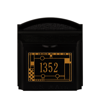 Frank Lloyd Wright Wall Mailbox with Personalized Coonley Plaque