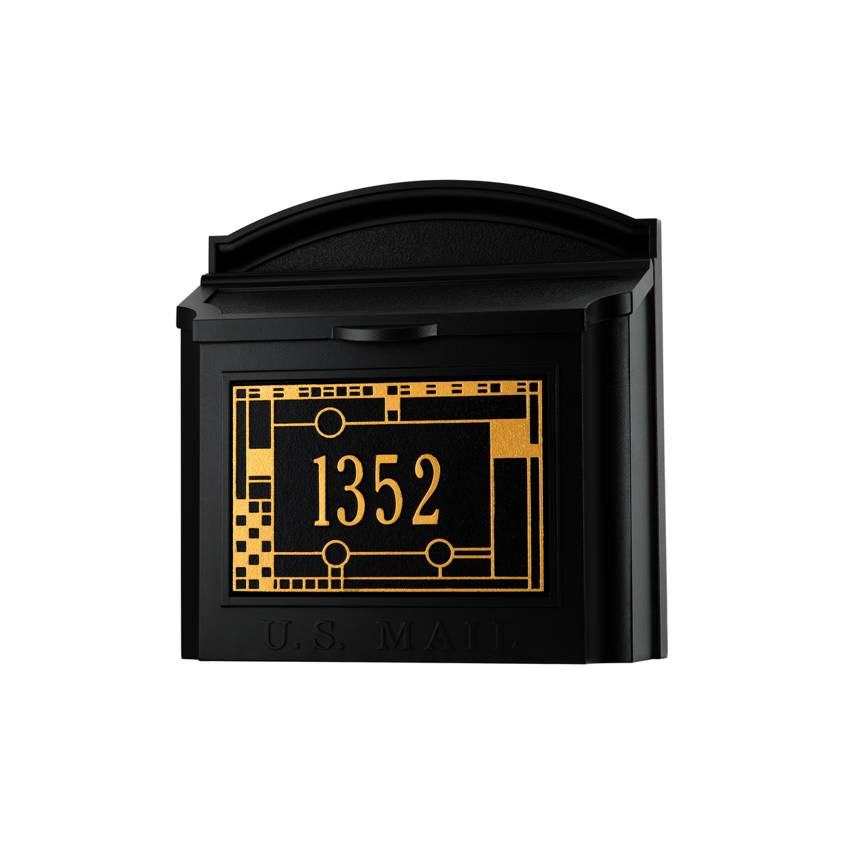 Frank Lloyd Wright Wall Mailbox with Personalized Coonley Plaque