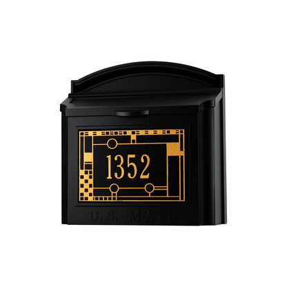 Frank Lloyd Wright Wall Mailbox with Personalized Coonley Plaque
