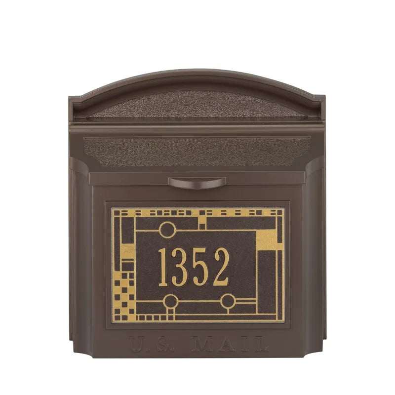 Frank Lloyd Wright Wall Mailbox with Personalized Coonley Plaque
