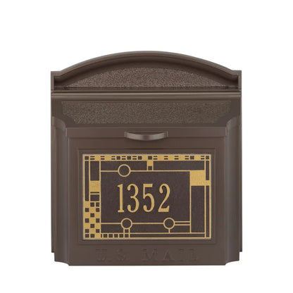 Frank Lloyd Wright Wall Mailbox with Personalized Coonley Plaque