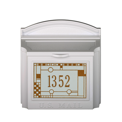 Frank Lloyd Wright Wall Mailbox with Personalized Coonley Plaque
