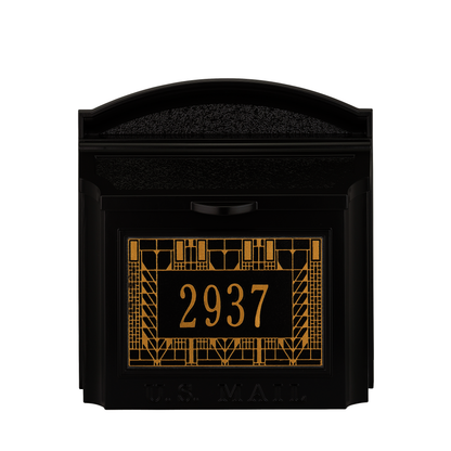 Frank Lloyd Wright Wall Mailbox with Personalized Tree Of Life Plaque