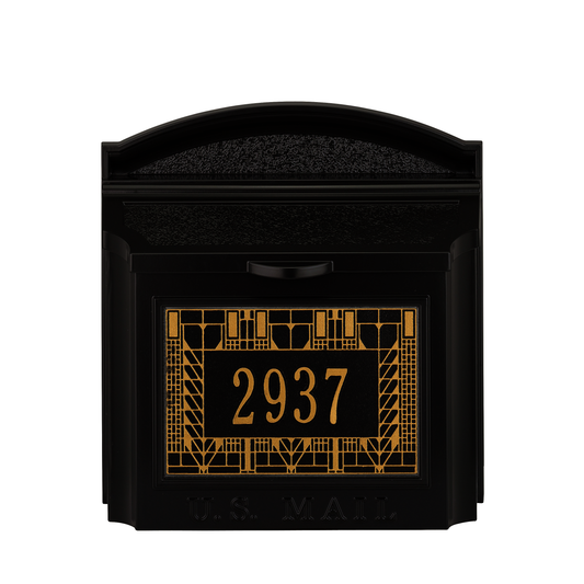 Frank Lloyd Wright Wall Mailbox with Personalized Tree Of Life Plaque