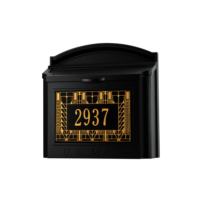 Frank Lloyd Wright Wall Mailbox with Personalized Tree Of Life Plaque