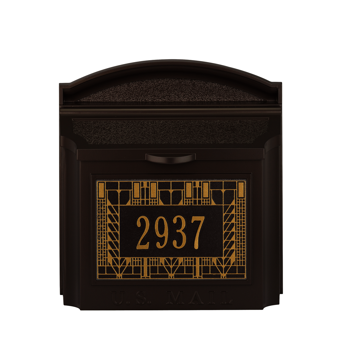 Frank Lloyd Wright Wall Mailbox with Personalized Tree Of Life Plaque