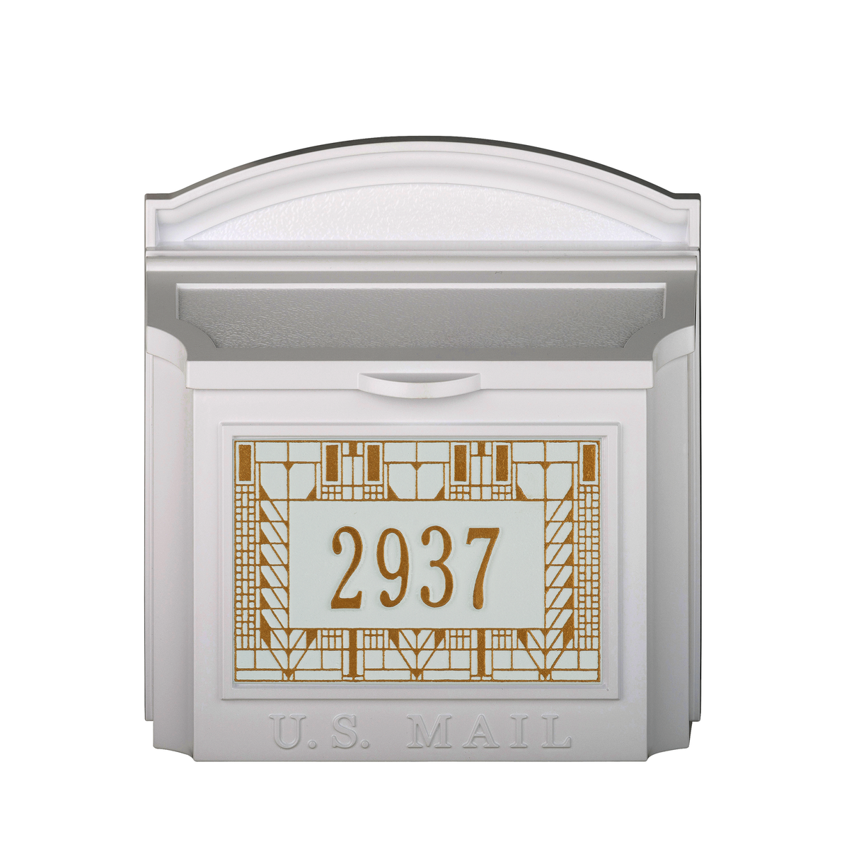 Frank Lloyd Wright Wall Mailbox with Personalized Tree Of Life Plaque