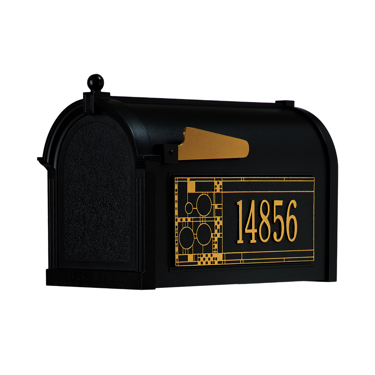 Capitol Mailbox - Frank Lloyd Wright Coonley w/ Personalized Side Plaques