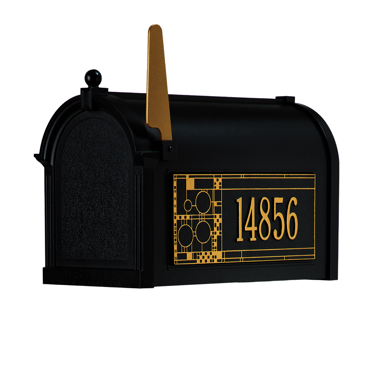 Capitol Mailbox - Frank Lloyd Wright Coonley w/ Personalized Side Plaques