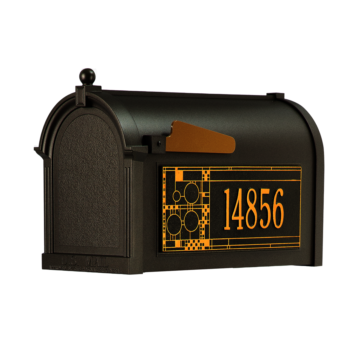 Capitol Mailbox - Frank Lloyd Wright Coonley w/ Personalized Side Plaques