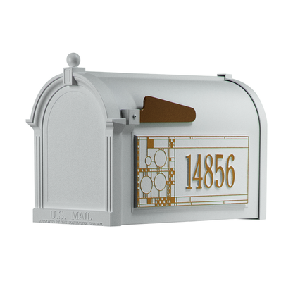 Capitol Mailbox - Frank Lloyd Wright Coonley w/ Personalized Side Plaques